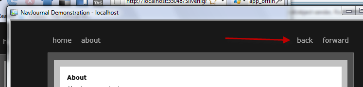 Navigation out-of-browser Navigation out-of-browser
