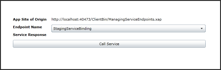 Sample application snapshot Sample application snapshot