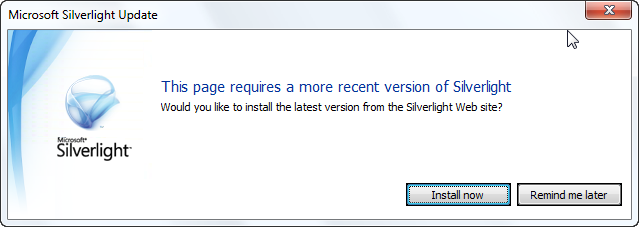 Silverlight default auto upgrade Silverlight default auto upgrade