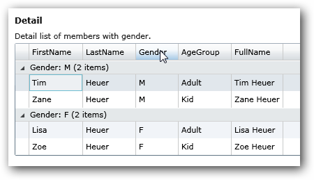 datagridview group rows